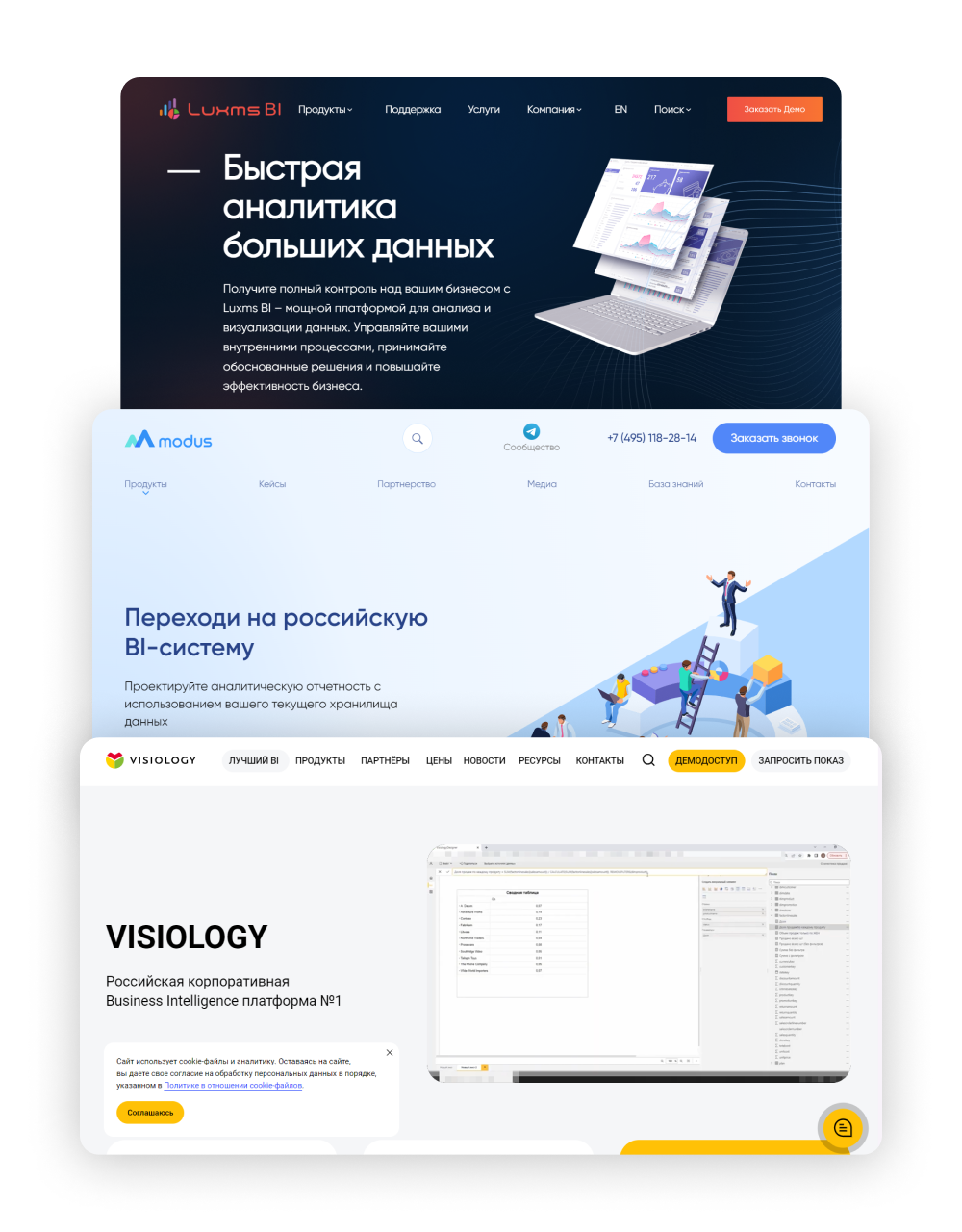 Примеры российских BI-платформ